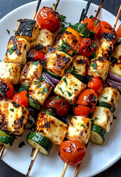 Grillspieße mit Gemüse